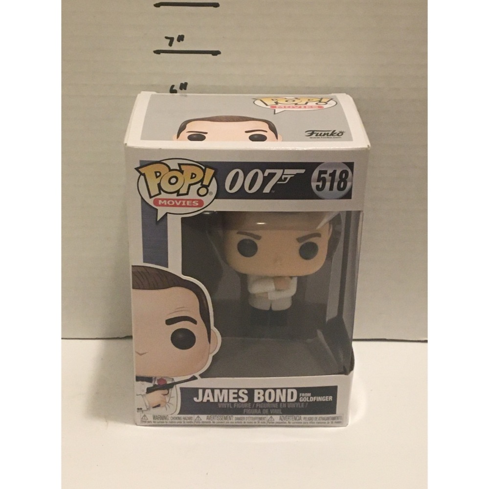 Funko pop movies #518 OO7 James Bond from Goldfinger white tux